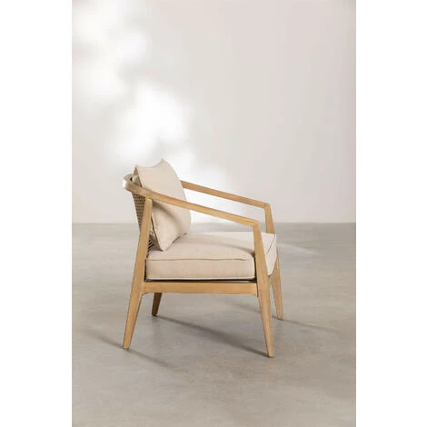 Fauteuil En Bois Kairos SKLUM Bois De Bouleau - Osier - Beige Crème 7 Fauteuil En Bois Kairos SKLUM Bois De Bouleau - Osier - Beige Crème – Image 5