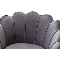 VENTE-UNIQUE.COM Fauteuil En Velours DANDELION - Anthracite - Gris Anthracite -Pas Cher Fauteuil Magasin 61525455 5