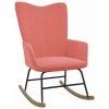 YOUTHUP Chaise à Bascule Rose Velours - Rose -Pas Cher Fauteuil Magasin 61665559 1