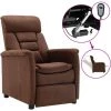 YOUTHUP Fauteuil Inclinable électrique Marron Similicuir Daim - Brun