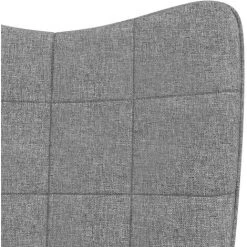 YOUTHUP Chaise à Bascule Avec Tabouret Gris Clair Tissu -Pas Cher Fauteuil Magasin 61755463 4