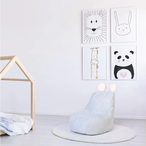 Fauteuil Poire Enfant Bleu Ted Home Deco Kids 4 Fauteuil Poire Enfant Bleu Ted Home Deco Kids – Image 2