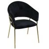 WEBMARKETPOINT Fauteuil Rotterdam En Velours Noir H82 Cm 1 WEBMARKETPOINT Fauteuil Rotterdam En Velours Noir H82 Cm -Pas Cher Fauteuil Magasin 62714184 1