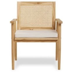 VENTE-UNIQUE.COM Fauteuil NUORO En Teck Et Cannage - Naturel - Naturel Clair -Pas Cher Fauteuil Magasin 63181185 4