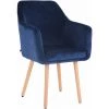 NOVA Fauteuil De Fauteuil En Velours Couleur : Bleu -Pas Cher Fauteuil Magasin 63482565 1