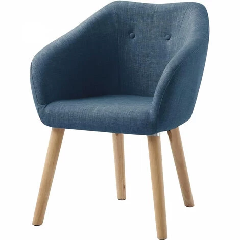 INTERDESIGN Fauteuil CANDY - Tissu Polyester Bleu - Scandinave - L 42 X P 60 X H 79 Cm 3 INTERDESIGN Fauteuil CANDY - Tissu Polyester Bleu - Scandinave - L 42 X P 60 X H 79 Cm