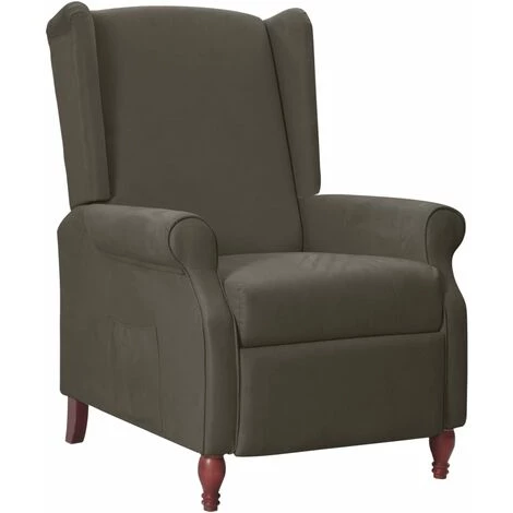 YOUTHUP Fauteuil Inclinable Gris Foncé Tissu Microfibre - Gris 3 YOUTHUP Fauteuil Inclinable Gris Foncé Tissu Microfibre - Gris