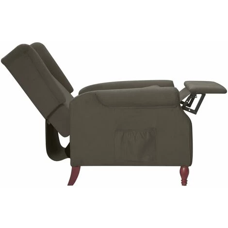 YOUTHUP Fauteuil Inclinable Gris Foncé Tissu Microfibre - Gris 5 YOUTHUP Fauteuil Inclinable Gris Foncé Tissu Microfibre - Gris – Image 3