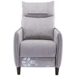 DNU Fauteuil De Relaxation Inclinable Avec Fonction De Massage Et Chaleur Légère, Gris Clair -Pas Cher Fauteuil Magasin 63645263 5