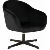 ALTOBUY DYNES - Fauteuil Pivotant Velours Noir Et Piétement Noir - Noir 2 ALTOBUY DYNES - Fauteuil Pivotant Velours Noir Et Piétement Noir - Noir -Pas Cher Fauteuil Magasin 63647095 1