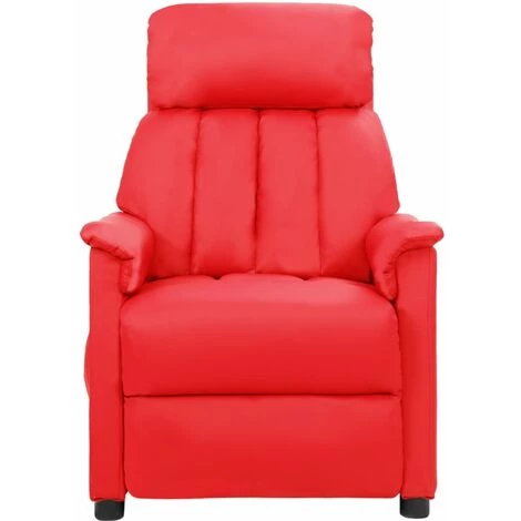 SUPERMARKET Fauteuil Inclinable Rouge Similicuir SUHB-338855 4 SUPERMARKET Fauteuil Inclinable Rouge Similicuir SUHB-338855 – Image 2