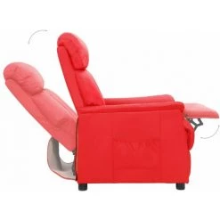 SUPERMARKET Fauteuil Inclinable Rouge Similicuir SUHB-338855 11 SUPERMARKET Fauteuil Inclinable Rouge Similicuir SUHB-338855 -Pas Cher Fauteuil Magasin 63651338 5
