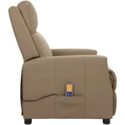 SUPERMARKET Fauteuil De Massage Inclinable Cappuccino Similicuir SUHB-338845 -Pas Cher Fauteuil Magasin 63651423 3
