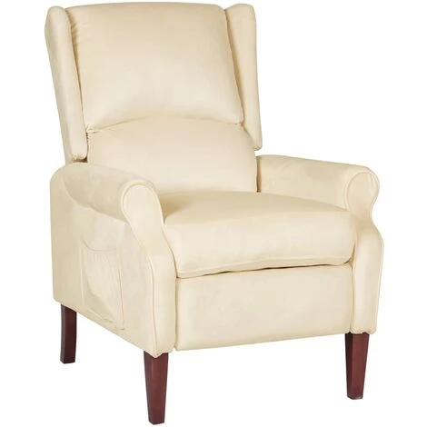 SUPERMARKET Fauteuil Inclinable Crème Velours SUHB-329288 3 SUPERMARKET Fauteuil Inclinable Crème Velours SUHB-329288