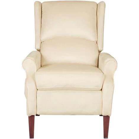 SUPERMARKET Fauteuil Inclinable Crème Velours SUHB-329288 4 SUPERMARKET Fauteuil Inclinable Crème Velours SUHB-329288 – Image 2
