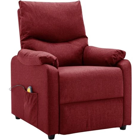 SUPERMARKET Fauteuil De Massage Inclinable Rouge Bordeaux Tissu SUHB-342462 4 SUPERMARKET Fauteuil De Massage Inclinable Rouge Bordeaux Tissu SUHB-342462 – Image 2