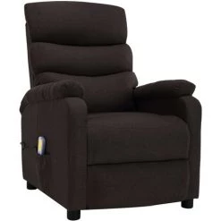 SUPERMARKET Fauteuil Inclinable De Massage Marron Foncé Tissu SUHB-321231 -Pas Cher Fauteuil Magasin 63651963 2