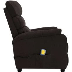 SUPERMARKET Fauteuil Inclinable De Massage Marron Foncé Tissu SUHB-321231 -Pas Cher Fauteuil Magasin 63651963 4