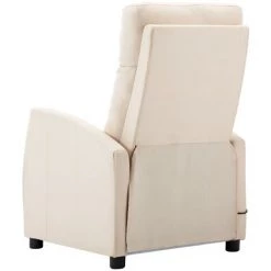 SUPERMARKET Fauteuil De Massage Inclinable électrique Crème Tissu -Pas Cher Fauteuil Magasin 63652095 4