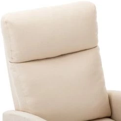 SUPERMARKET Fauteuil De Massage Inclinable électrique Crème Tissu -Pas Cher Fauteuil Magasin 63652095 5