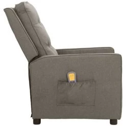 SUPERMARKET Fauteuil De Massage Inclinable Gris Clair Tissu SUHB-338966 -Pas Cher Fauteuil Magasin 63652529 3
