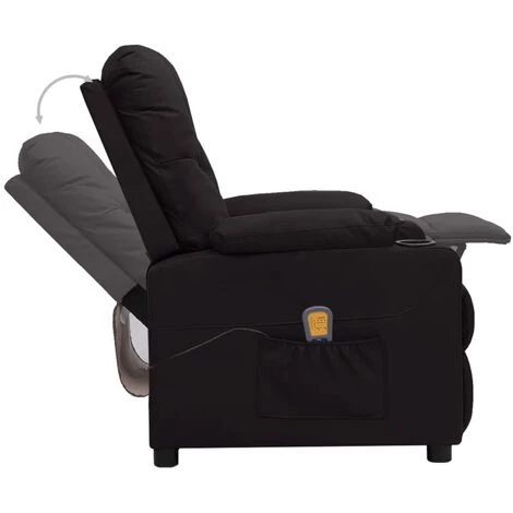 SUPERMARKET Fauteuil De Massage Inclinable Noir Similicuir SUHB-339129 6 SUPERMARKET Fauteuil De Massage Inclinable Noir Similicuir SUHB-339129 – Image 4
