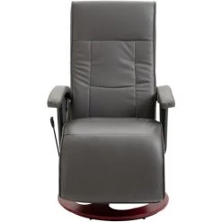 SUPERMARKET Fauteuil TV Pivotant Gris Similicuir 9 SUPERMARKET Fauteuil TV Pivotant Gris Similicuir -Pas Cher Fauteuil Magasin 63652652 3
