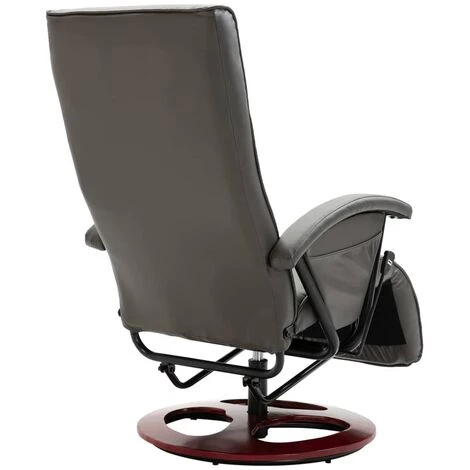 SUPERMARKET Fauteuil TV Pivotant Gris Similicuir 7 SUPERMARKET Fauteuil TV Pivotant Gris Similicuir – Image 5