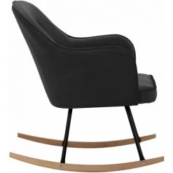 SUPERMARKET Chaise à Bascule Gris Foncé Velours SUHB-289900 10 SUPERMARKET Chaise à Bascule Gris Foncé Velours SUHB-289900 -Pas Cher Fauteuil Magasin 63652793 4