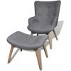 SUPERMARKET Fauteuil Avec Repose-pied Gris Tissu 1 SUPERMARKET Fauteuil Avec Repose-pied Gris Tissu -Pas Cher Fauteuil Magasin 63652817 1
