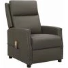 SUPERMARKET Fauteuil De Massage Inclinable Gris Similicuir SUHB-338847