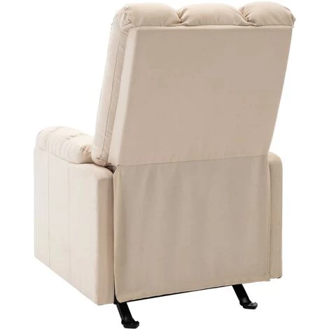 SUPERMARKET Fauteuil De Massage Inclinable Crème Tissu SUHB-321419 5 SUPERMARKET Fauteuil De Massage Inclinable Crème Tissu SUHB-321419 – Image 3