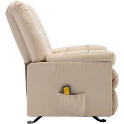 SUPERMARKET Fauteuil De Massage Inclinable Crème Tissu SUHB-321419 11 SUPERMARKET Fauteuil De Massage Inclinable Crème Tissu SUHB-321419 -Pas Cher Fauteuil Magasin 63652966 5