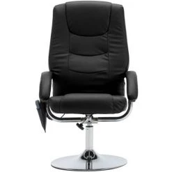 SUPERMARKET Fauteuil De Massage Avec Repose-pied Noir Similicuir SUHB-248659 -Pas Cher Fauteuil Magasin 63653044 3