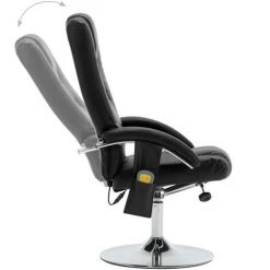 SUPERMARKET Fauteuil De Massage Avec Repose-pied Noir Similicuir SUHB-248659 -Pas Cher Fauteuil Magasin 63653044 4