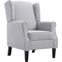 SUPERMARKET Fauteuil Gris Clair Tissu SUHB-248615 -Pas Cher Fauteuil Magasin 63653070 2