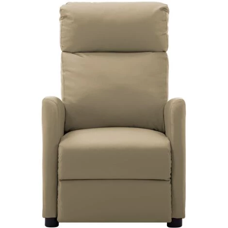 SUPERMARKET Fauteuil Inclinable électrique De Massage Cappuccino Similicuir 5 SUPERMARKET Fauteuil Inclinable électrique De Massage Cappuccino Similicuir – Image 3
