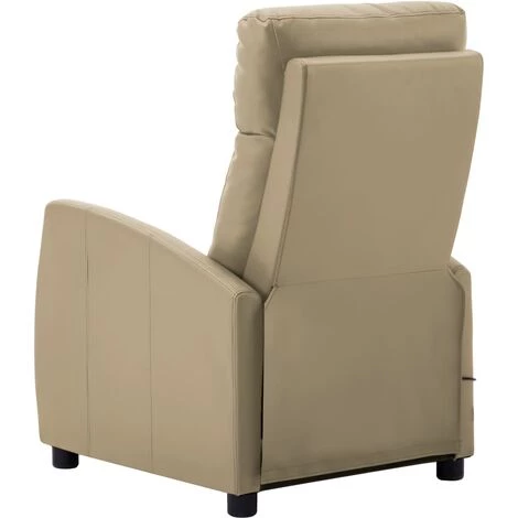 SUPERMARKET Fauteuil Inclinable électrique De Massage Cappuccino Similicuir 7 SUPERMARKET Fauteuil Inclinable électrique De Massage Cappuccino Similicuir – Image 5
