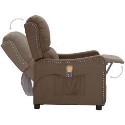 SUPERMARKET Fauteuil De Massage Inclinable Taupe Tissu SUHB-339038 11 SUPERMARKET Fauteuil De Massage Inclinable Taupe Tissu SUHB-339038 -Pas Cher Fauteuil Magasin 63657000 5