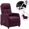 SUPERMARKET Fauteuil Inclinable électrique De Massage Violet Tissu 1 SUPERMARKET Fauteuil Inclinable électrique De Massage Violet Tissu -Pas Cher Fauteuil Magasin 63657127 1