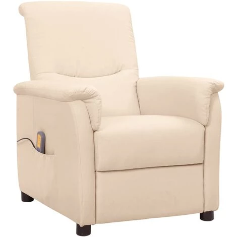 SUPERMARKET Fauteuil De Massage Inclinable Crème Tissu SUHB-338915 3 SUPERMARKET Fauteuil De Massage Inclinable Crème Tissu SUHB-338915