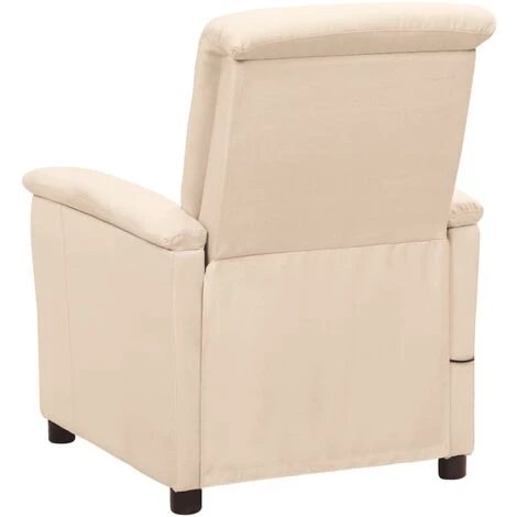 SUPERMARKET Fauteuil De Massage Inclinable Crème Tissu SUHB-338915 5 SUPERMARKET Fauteuil De Massage Inclinable Crème Tissu SUHB-338915 – Image 3
