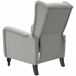 SUPERMARKET Fauteuil De Massage Inclinable Gris Clair Velours SUHB-329352 -Pas Cher Fauteuil Magasin 63657589 5