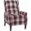 SUPERMARKET Fauteuil De Massage Inclinable Rouge Tissu -Pas Cher Fauteuil Magasin 63657739 1