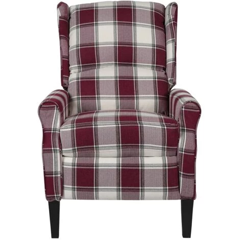 SUPERMARKET Fauteuil De Massage Inclinable Rouge Tissu 4 SUPERMARKET Fauteuil De Massage Inclinable Rouge Tissu – Image 2