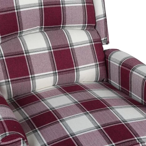 SUPERMARKET Fauteuil De Massage Inclinable Rouge Tissu 7 SUPERMARKET Fauteuil De Massage Inclinable Rouge Tissu – Image 5