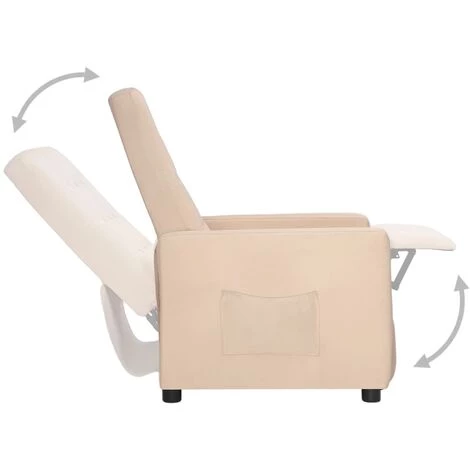 SUPERMARKET Fauteuil Inclinable Taupe Tissu SUHB-338989 5 SUPERMARKET Fauteuil Inclinable Taupe Tissu SUHB-338989 – Image 3
