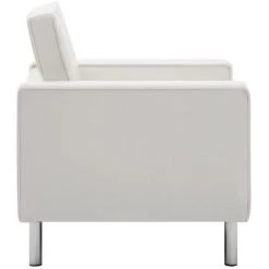 SUPERMARKET Fauteuil Blanc Similicuir SUHB-247019 -Pas Cher Fauteuil Magasin 63658096 4