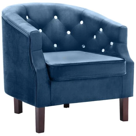 SUPERMARKET Fauteuil Bleu Velours 4 SUPERMARKET Fauteuil Bleu Velours – Image 2