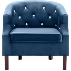 SUPERMARKET Fauteuil Bleu Velours 9 SUPERMARKET Fauteuil Bleu Velours -Pas Cher Fauteuil Magasin 63658287 3